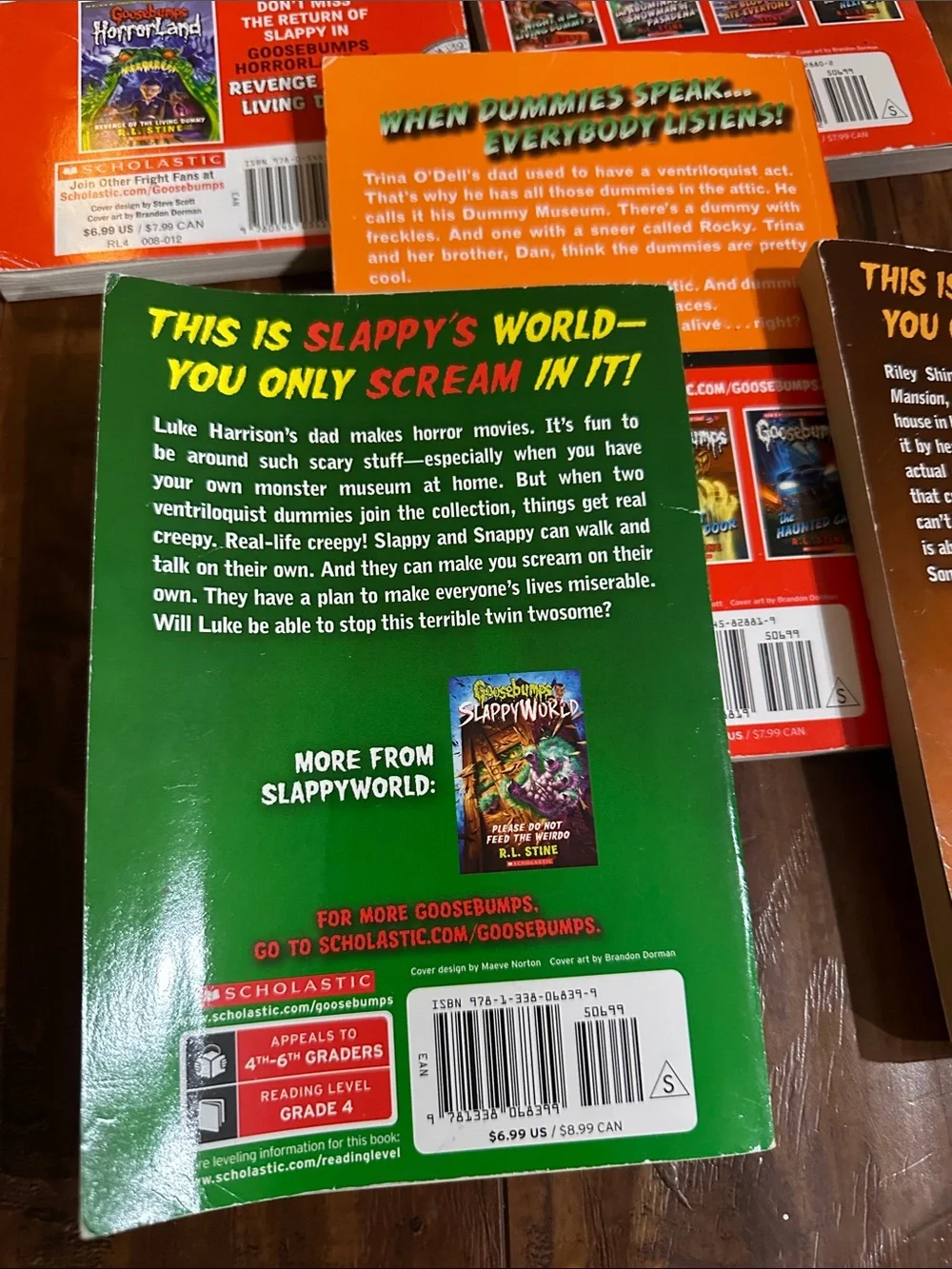 Goosebumps Slappy 5 Book Lot Night Living Dummy 1 2 3 SlappyWorld R.L. Stine